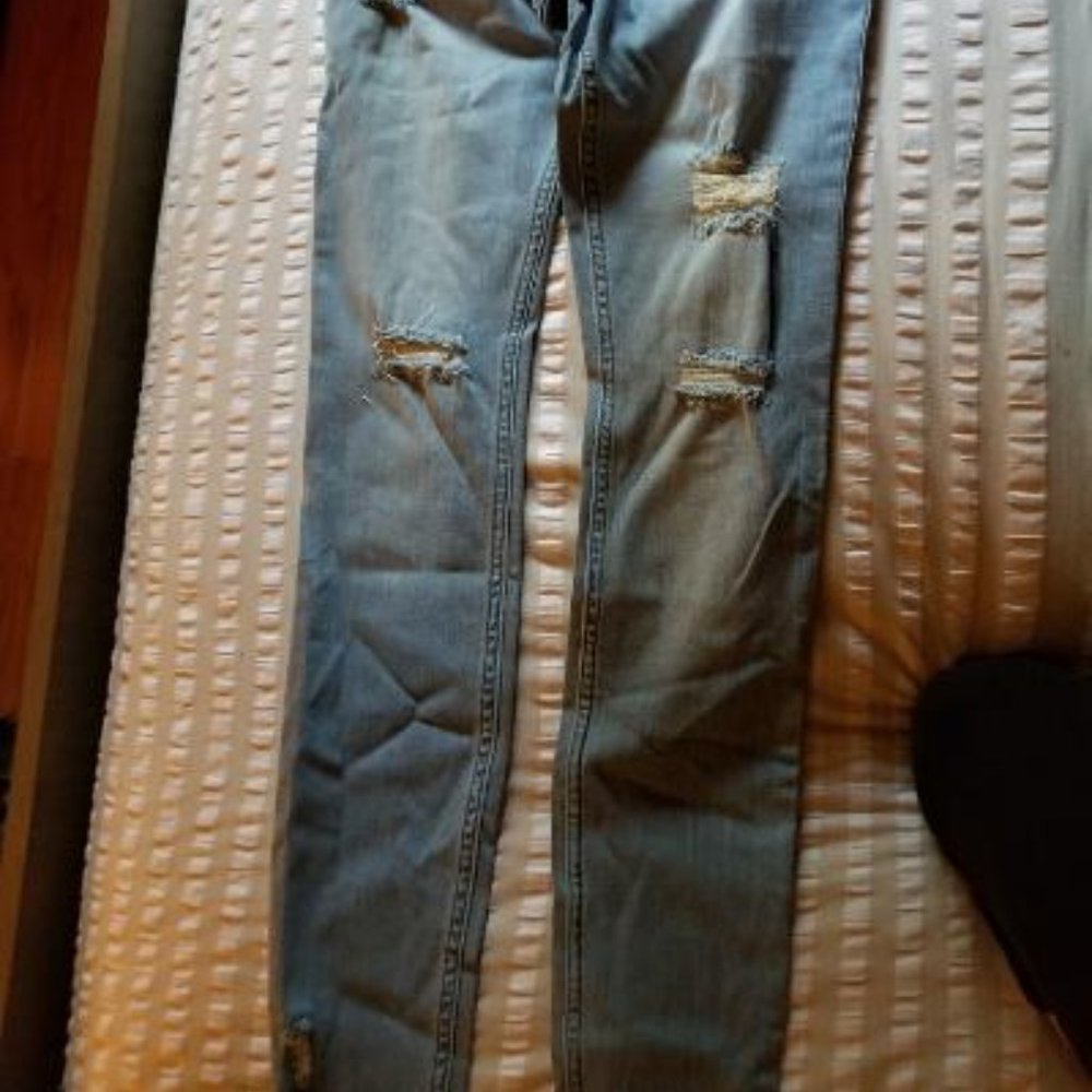 distressed jeans
